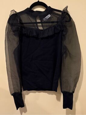 DO+BE Sheer Black Top